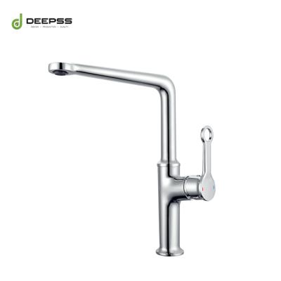 China Custom Design Hot Metered Faucets Professional Manufacturer And Cold Water Mixer Tap Chrome Brass Kitchen Faucet With Cavity Handle for sale