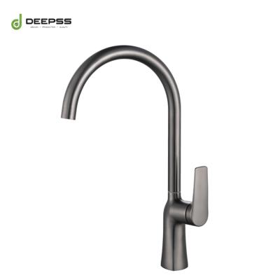 China Gray Deck Mounted Hot And Contemporary Mixer Taps China Factory CE Brass Metered Kitchen Brass Water Faucet for sale