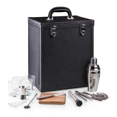 China Viable Custom Wholesale Premium Bartender Kit Cocktail Shaker Bar Set DX Quality Stainless Steel With Box for sale