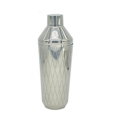 China DURABLE Premium Texture Design Direct Selling Steel Bar Cocktail Shaker Tin 630ml Stainless Cocktail Kit for sale