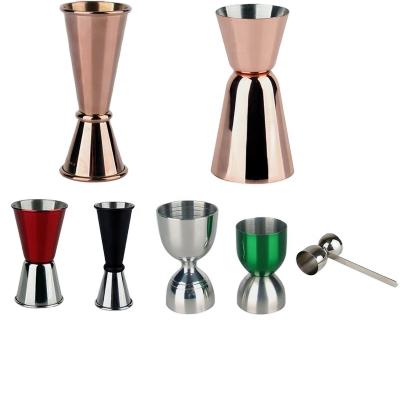 China Disposable Custom Bar Mini Stainless Steel Metal Double Small Cocktail Measure for sale