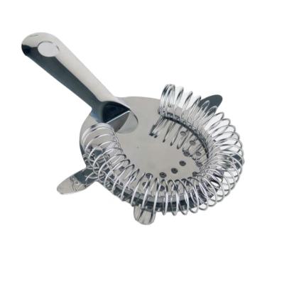 China Viable Supplier Approved Stainless Steel Cocktail Wine Bar Strainer for sale