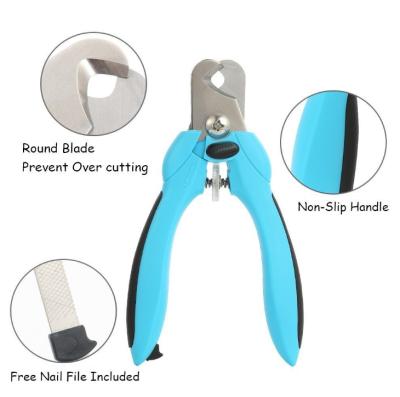 China Viable Adjustable Pointed Blades Trimmer Professional Nail Clippers Dog Pet Grooming for sale