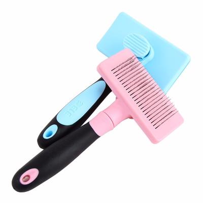 China Sustainable Self Cleaning Slicker Brush - Cat Comb Pet Grooming Brush Removes Mats, Tangles, and Loose Hair for sale