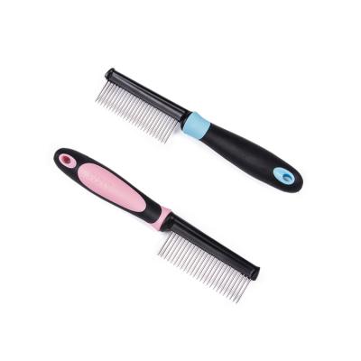 China Viable Professional Pet Dematting Tool Single Row Rejection Pins Undercoat Rake Pet Comb For Dog for sale