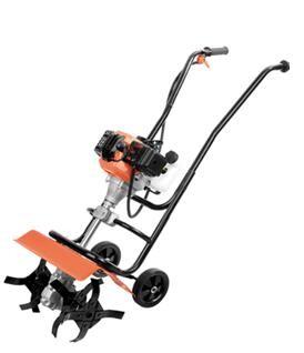 China Professional Orange Color Garden Tiller Machine Lightweight Bicycle Handle Type for sale