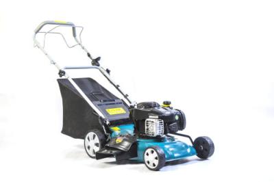 China Blue Gasoline Small Gasoline Lawn Mower Bs500e Engine Type Increase Fertility for sale