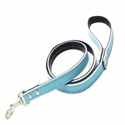 China Colorful Custom Durable Hot Selling Luxury Dog Pet Traction Rope Real Leather Luxury Leash for sale