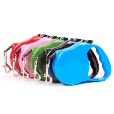 China 3M 5M Pet Walking Extending Retractable Rope Dog Belt Durable Portable Chain Lead Dog Leash for sale