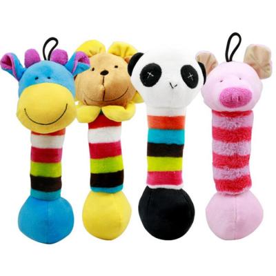 China New Viable Colorful Pig Plush Panda Sound Chewing Pet Toys For Dog With BB for sale