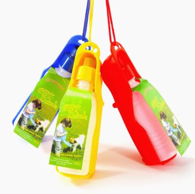 China 250ML 500ML Viable Outdoor Pet Feeding Dispenser Bowl Portable Dog Travel Water Bottle for sale