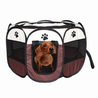 China Sustainable Portable Foldable Breathable Cat Carrier House Cage Tent Dog Playpen for sale