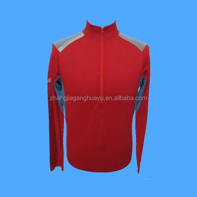 China Anti-Wrinkle Custom Machine Washable 100% Merino Wool Men Pullover With Half Zipper for sale