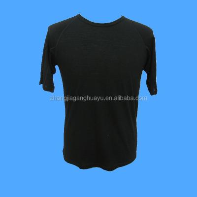 China Superfine Machine Washable Mens 100% Merino Wool Anti-pilling T-Shirts for sale