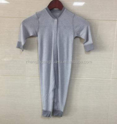 China Breathable Warm Sale 100% Merino Wool Long Sleeve Baby Bodysuit Invisible Jacquard for sale