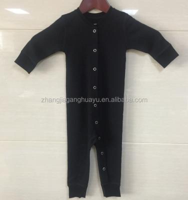 China 100% Merino Wool High Quality Breathable Long Sleeve Baby Bodysuit for sale