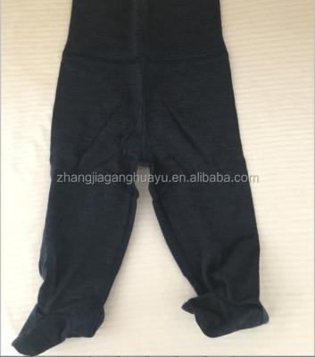 China Breathable baby wool merino pants with feet for sale