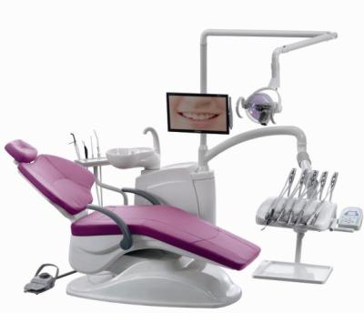 China Luxury Dental Unit with Good quality, true leather cushion,sensor,3 programmes for sale