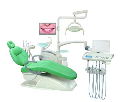 China Luxury Dental Unit with 9 program,LED dental light, new control system with automatic malfunction detection function for sale