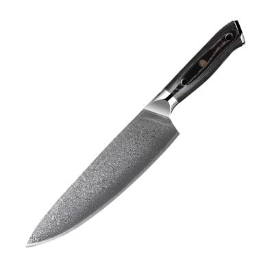 China Amazon Flavor Hot Selling Durable VG10 Damascus Steel Full Handle Kitchen Cooking Knife 67layers LFGB Quality In Stock Chef Knives for sale