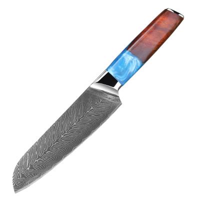 China Durable Good Quality Handmade Luxury Damascus Knife 67Layers Damascus Steel With VG10 Core7inch Santpku Knife Professional Chef Knife for sale