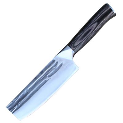 China 6.5inch Professional Color Kitchen Cleaver Knives 5Cr15 Handle Japanese Handmade Forged Nakiri Wood Forged Chef Knife for sale