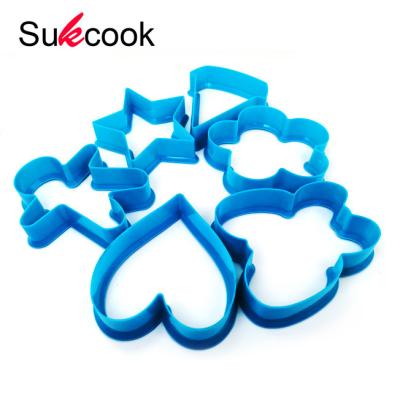 China Sustainable Bakeware Tools Mold PP 6pcs Set Cookie Cutter Mold for sale