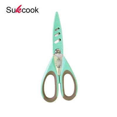 China Eco - Friendly Kitchenware Household Stainless Steel Blade PP+TPR Handle Universal Scissors for sale