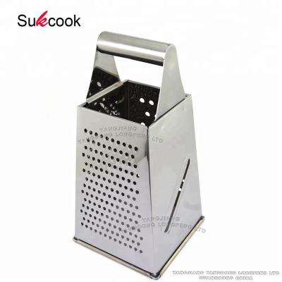 China High Quality Sustainable Stainless Steel Fruit Vegetable Grater 4 Side Kitchen Grater for sale