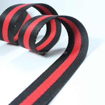 China Factory direct woven viable cotton striped webbing for belt for sale