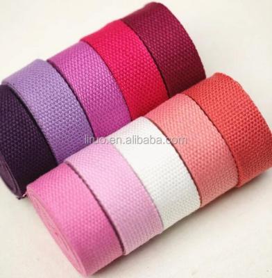 China Viable Colorful Woven Cotton Webbing Bag Strap for sale