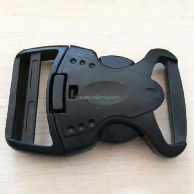 China Durable 2.5cm Black Plastic Side Release Buckles For Bag for sale