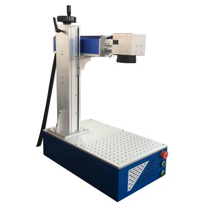 China Mini Portable 20w 30w 50w Steel Metal Plastic Raycus Fiber Laser Marking Machine for sale