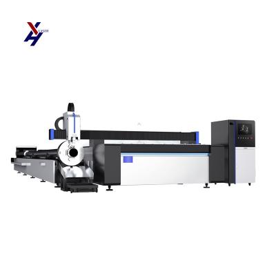 中国 Sheet Metal and Tube Laser Cutting Machine with Exchange Table Fiber Double Platform 販売のため