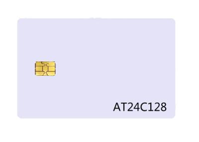 China Weiße PVC-HAUSTIER PETG AT24C128 Chip Contact IC Karten zu verkaufen