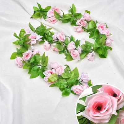 China Rattan and silk purple leaves wedding event decoration decoration simulation roses plant flower wholesale for sale