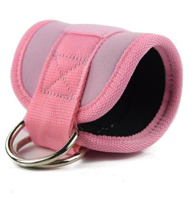 China Wholesale Durable Fitness Ankle Straps Ring Resistance Bands Gym Wighted Ankle Strap For Cable Machines for sale