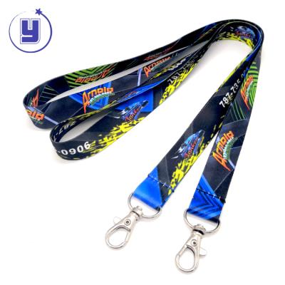 China Nickel Free Flat Polyester Personalize Cheap Plain Custom Sublimation Lanyards With Logo for sale