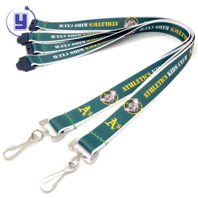 China Nickel Free Flat Polyester Personalize Cheap Plain Custom Sublimation Lanyards With Security Clip for sale