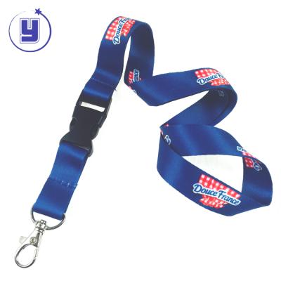 China Fashion Nickel Free Design Printed Key Chain Polyester Lanyard For Promotion for sale