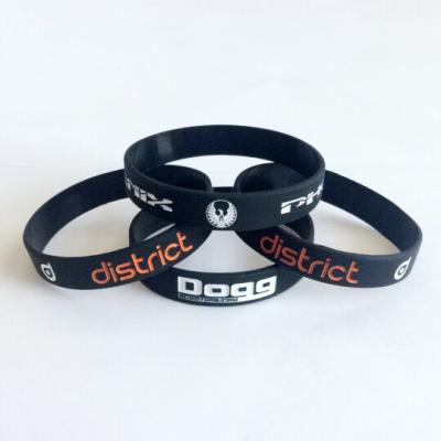 China CLASSIC Customized Elastic Silicone Rubber Bracelets Wrist Hand Band for sale