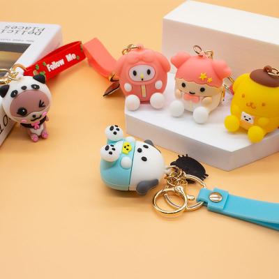 China Real Cartoon Rubber Custom Keychain Soft Keychains Anime 3d Figures Soft Key Chains PVC With Your Character for sale