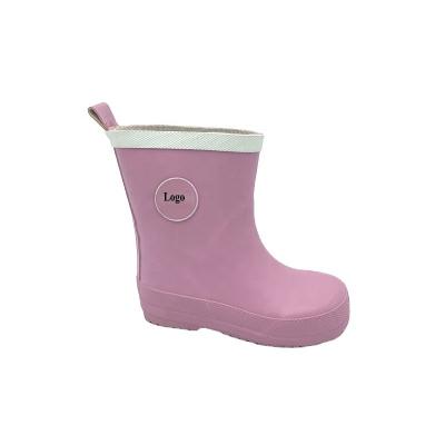 China Fashion Trend Wholehouse Factory Rubber Rain Boots For Kid Small MOQ Customize Small Toddler Non-Slip Outsole Rubber Boots for sale