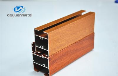 China Nature Polishing Custom Aluminum Door Frame Extrusions Wood Grain Cutting for sale