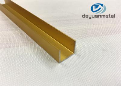 China Polierrand-Ordnung des u-Form-Kanal-Aluminiumprofil-6063 Aluminiumder fliesen-T5 zu verkaufen