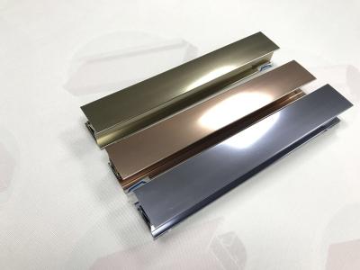 中国 磨く表面の合金6463のアルミニウム シャワーのプロフィールの銀製の金およびシャンペン 販売のため