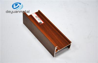 China Wood Grain  Aluminum Door Profile For Household And Office Room , 6063 T5 for sale