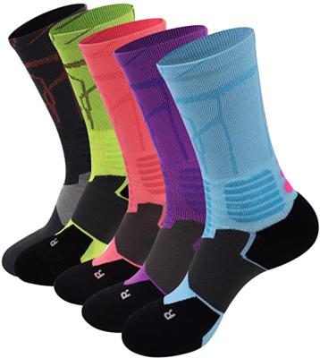 China Breathable Anti Slip Cycling Socks MTB Outdoor Sports Running Short Basketball Socks Cushioned Athletic Sports Crew Socks For Women Mens for sale