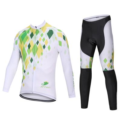 China Retail 3D Padded Bicycle Bike Riding Antibacterial Set Of Pants Free Shipping Men's Long Sleeve Cycling Tank Top for sale