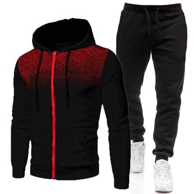 China European Men's Autumn Winter Wholesale Price Jogging Hoodie Sweatshirt Breathable Zipper Coat Sportswear Suit Sportswear for sale